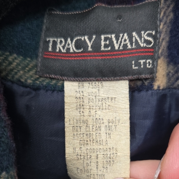 Vintage Tracy Evans Multicolor Plaid Blazer - Picture 2 of 2
